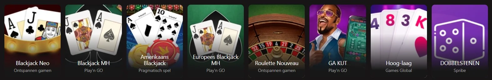Betninja Casino Tafelspellen (RNG)